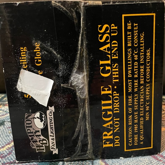 Hampton Bay Polished Brass & Glass Ceiling Fixture #384-894 Home Lighting - Picture 6 of 6